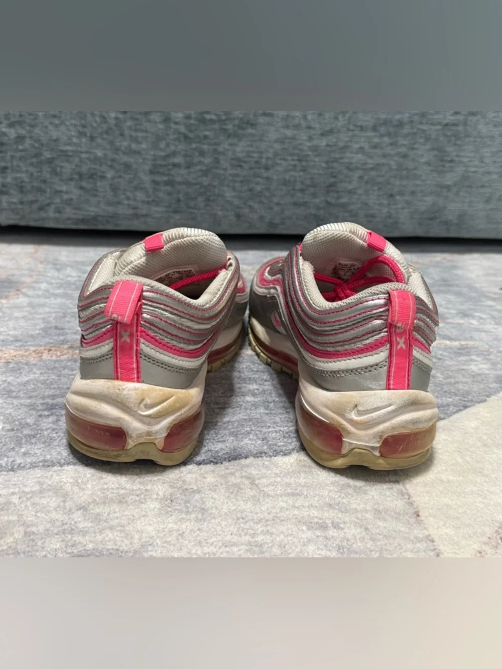 Nike Air Max 97 in a silver and pink colorway Size 6.5Y